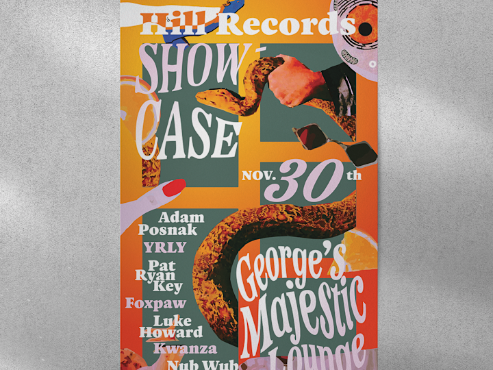 Cover image for Hill Records Showcase Collaboration Poster