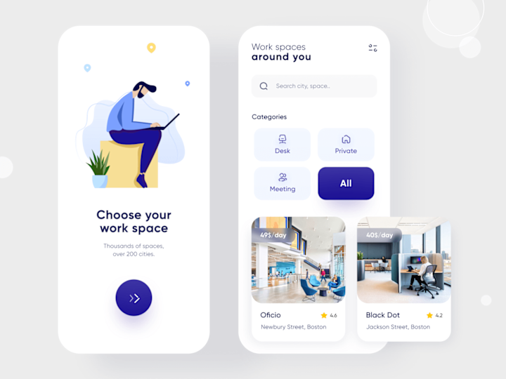 Cover image for App Design - Coworking Spac