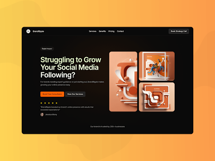 Cover image for BrandRipple - Framer Website for Agencies