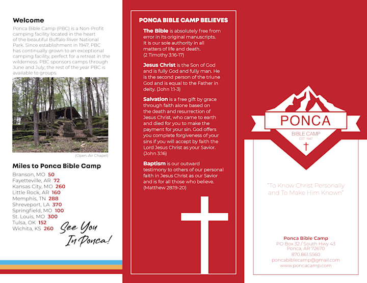 Cover image for Ponca Bible Camp Brochure