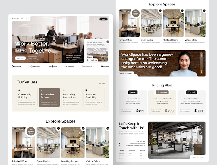 Cover image for Co-Working Space Website Framer