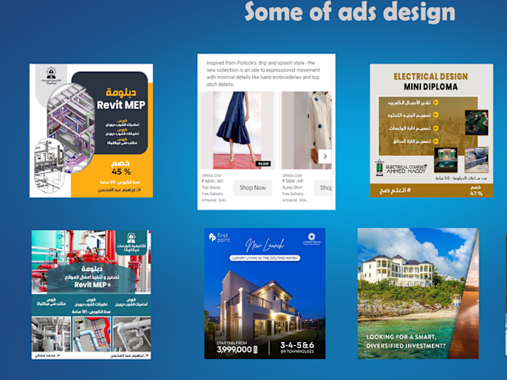 Cover image for Ad Creative designs for several projects