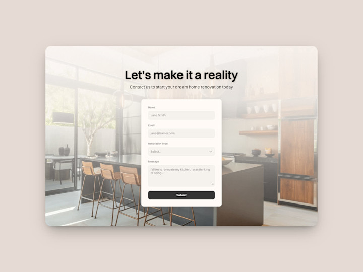 Cover image for Renovations by Brady - Framer Website