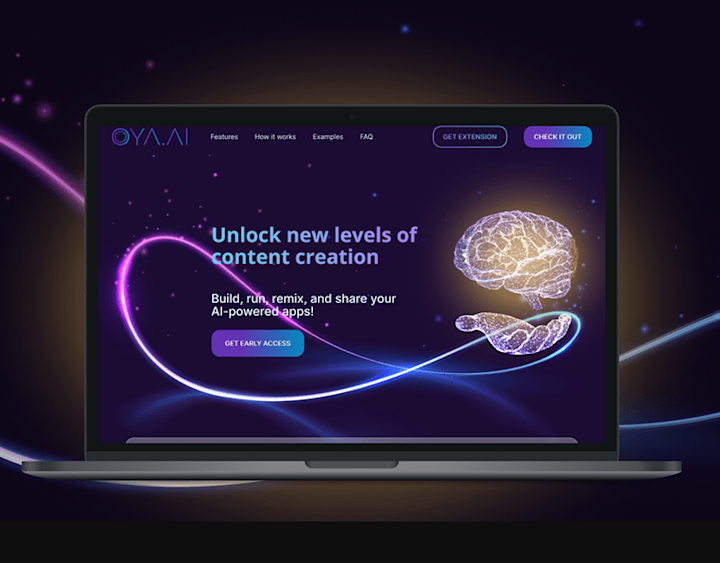 Cover image for Landing page for an AI-powered platform