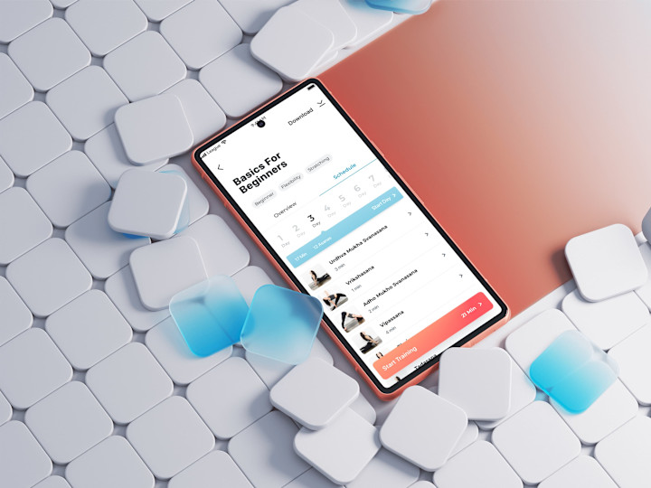Cover image for Mobile App UI/UX Design for AI-Yoga Assistant