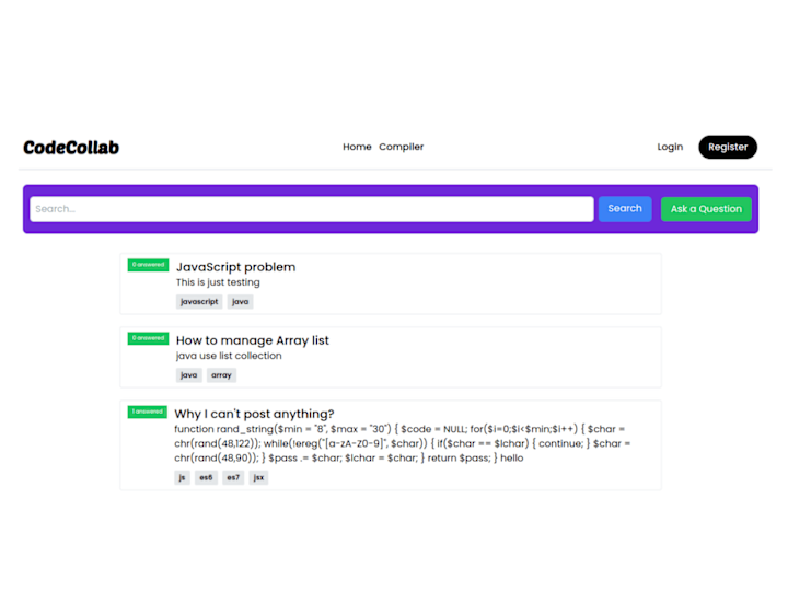 Cover image for CodeCollab : A Q n A Blog System
