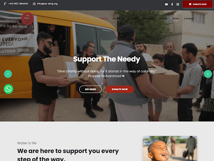 Cover image for As-Siraj Trust Charity Website