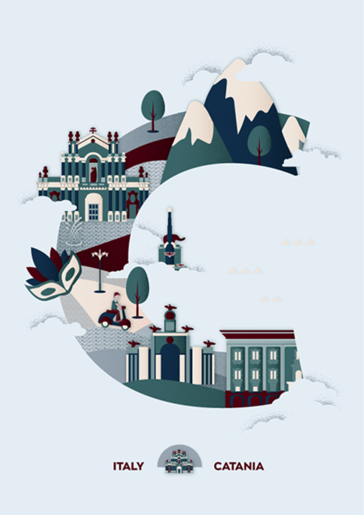 Cover image for Italy Catania Illustration on Behance
