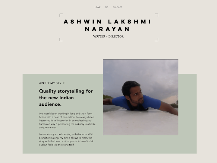Cover image for Website for a Filmmaker