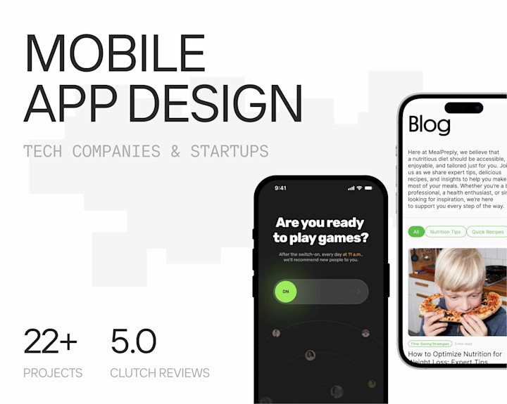 Cover image for Mobile app design for Startups & Tech companies / UX/UI