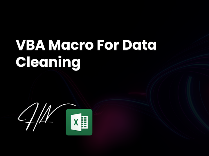 Cover image for VBA Macro for Data Cleaning