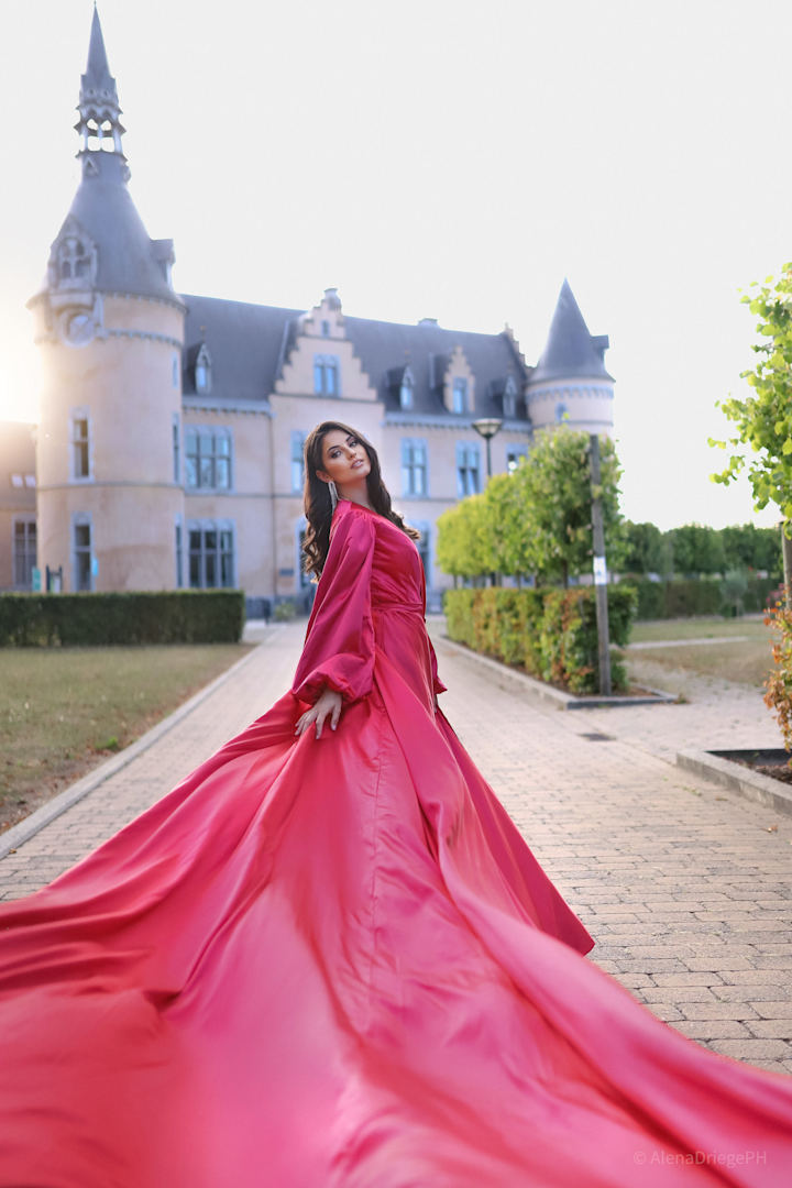 Cover image for The Sunset Rose:  red dress stylized photos