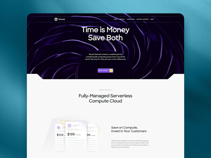 Cover image for Landing Page Design for Kinesis