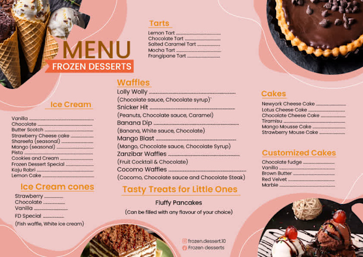 Cover image for Menu Design Of A Dessert Shop