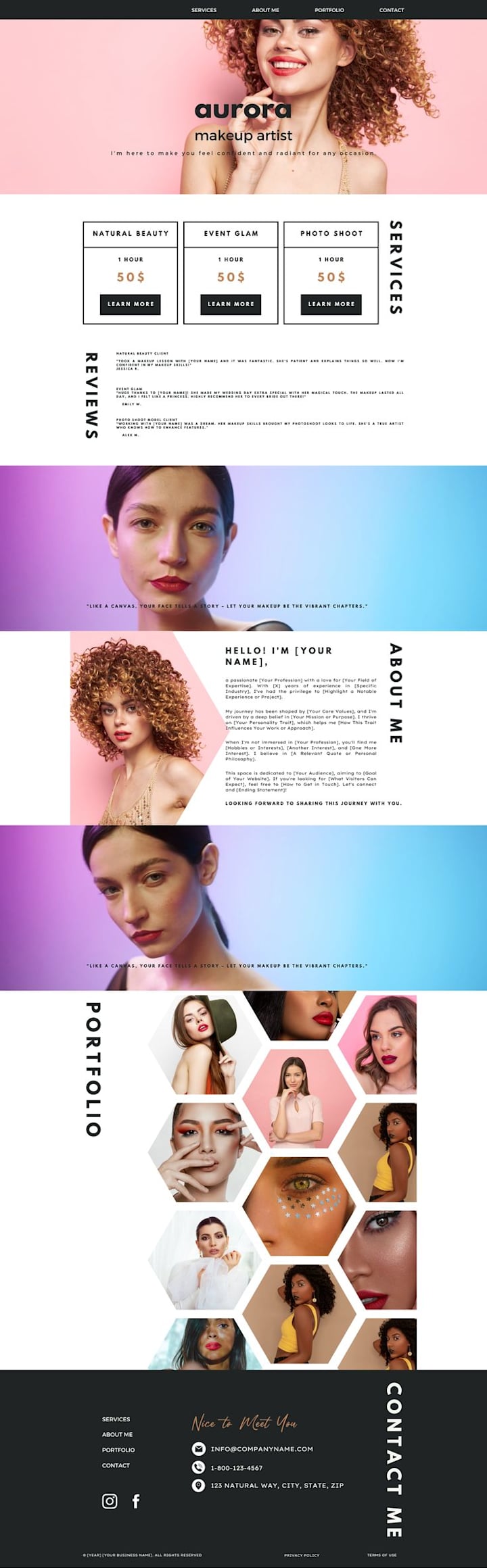 Cover image for Website Template for Makeup Artist 