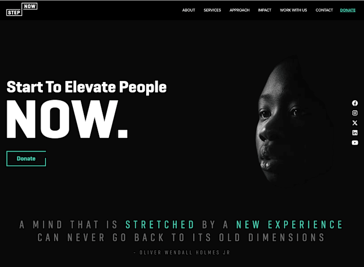 Cover image for Step Now Charity Website