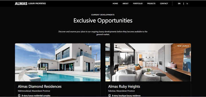 Cover image for Luxury Real Estate Showcase for Almas Properties