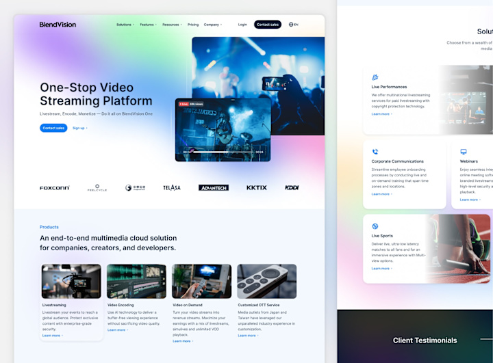 Cover image for BlendVision website | All-in-one Video Streaming Solution