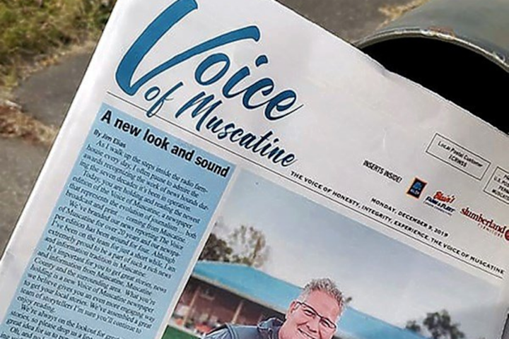 Cover image for Voice of Muscatine Rebrand