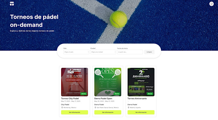 Cover image for Tourney.mx | Tournament Marketplace & Sports Club Management App