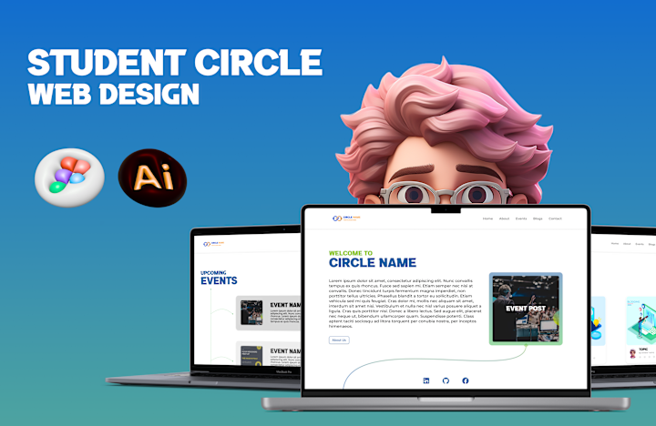 Cover image for Modern Student Circle Website UI ⚡️