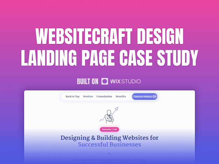 Cover image for Websitecraft Design | Landing Page in Wix Studio