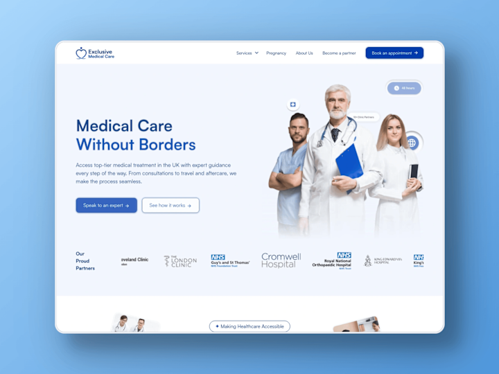 Cover image for Exclusive Medical Care | Home