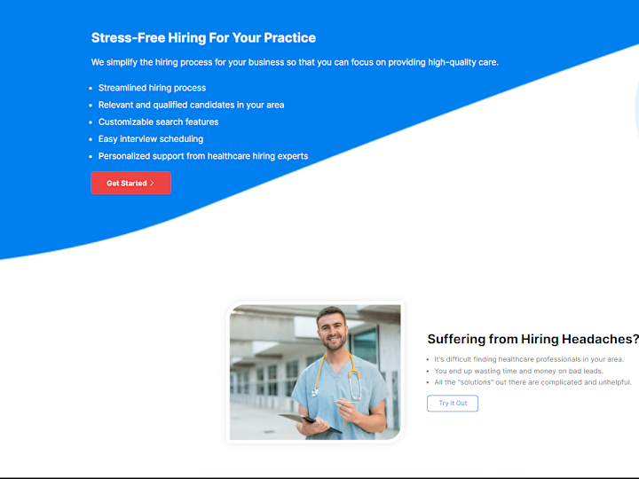 Cover image for Health Care website - ROH
