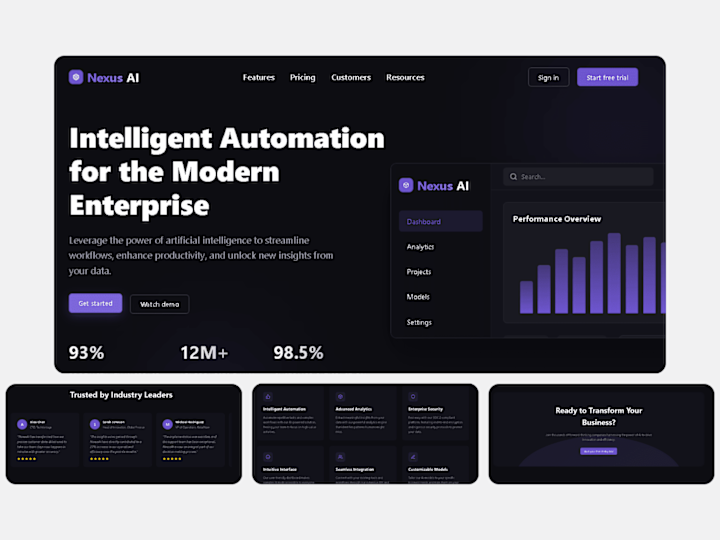 Cover image for Professional Landing Page with Pro Animation/Transition