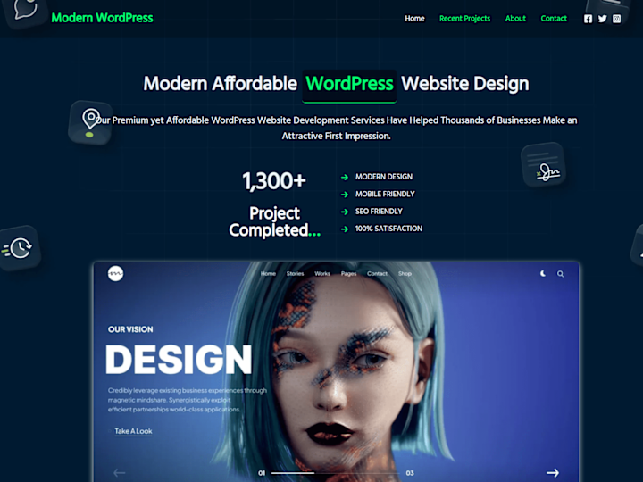 Cover image for WordPress Website Design for Business Website, Landing Page, etc