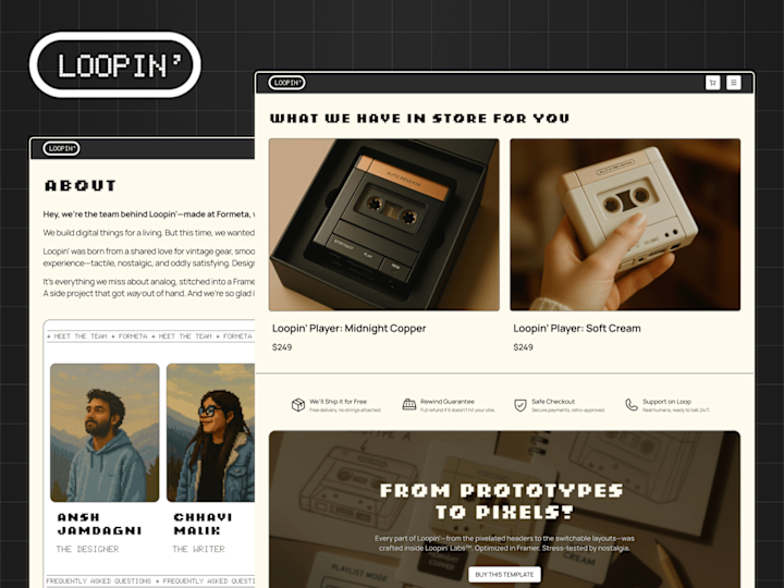 Cover image for Loopin – Framer Template Design and Development