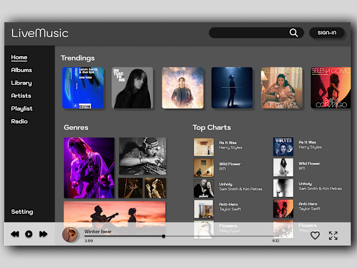 Cover image for Music player