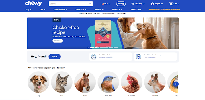 Cover image for Chewy Pet and Toy Healthcare | React.js | AI Integration