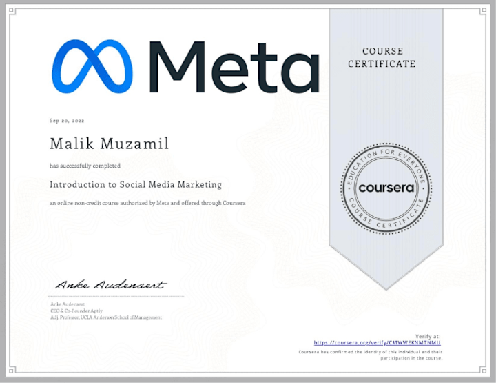Cover image for Social Media Management Certification!