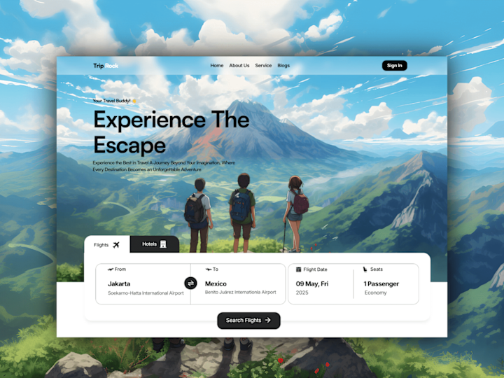 Cover image for Travel Landing Page Design