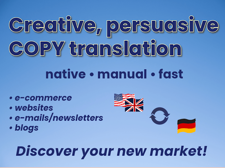 Cover image for Creative Copy Translation & Transcreation