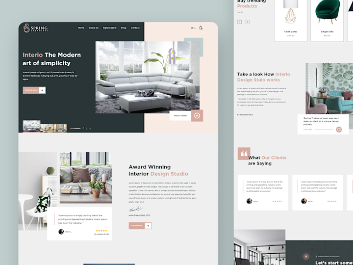Cover image for Interior Studio - Landing page