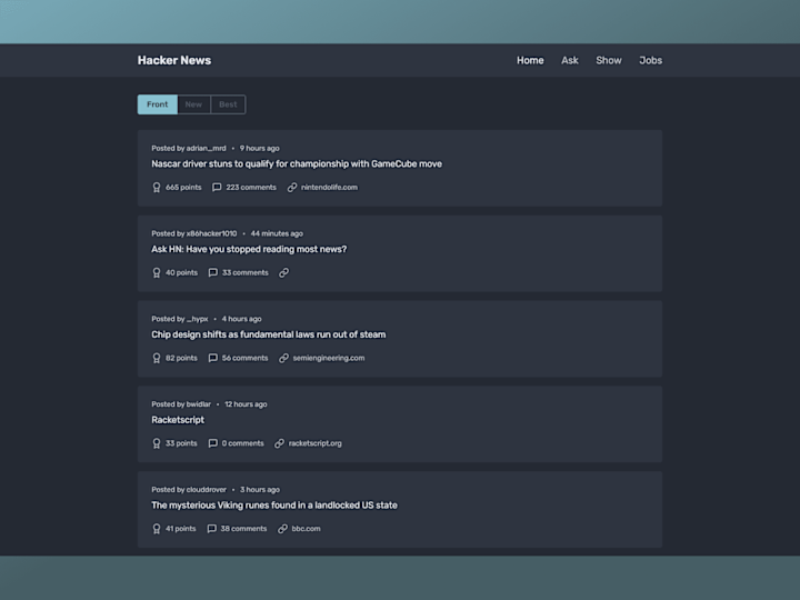 Cover image for HN React