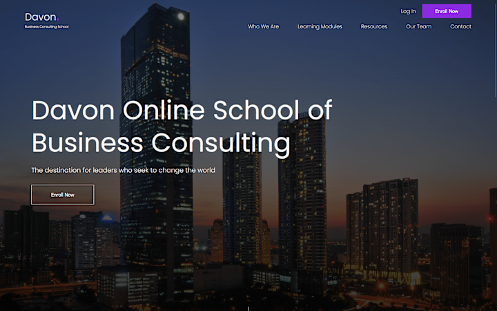 Cover image for Davon : Business Consulting School