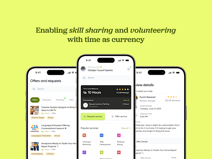 Cover image for Full Mobile App UI/UX Design for TimeSwapr