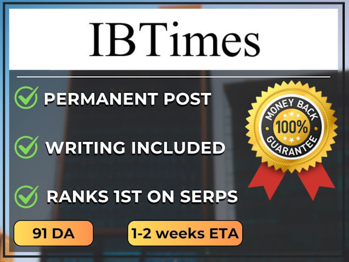 Cover image for Get Published on IB Times (ibtimes.com) - GUARANTEED - 91 DA