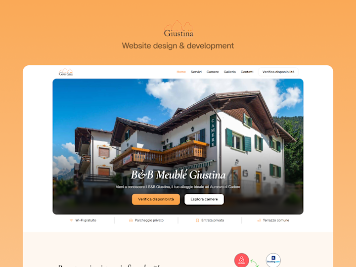 Cover image for Framer Website for Meublé Giustina B&B