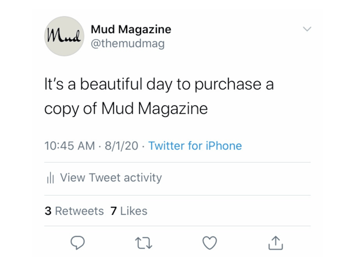 Cover image for Twitter Manager - Mud Magazine