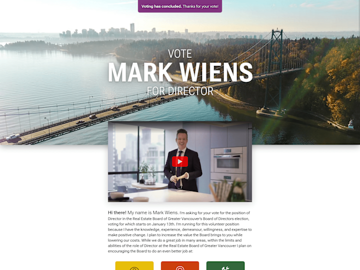 Cover image for Vote Mark Wiens