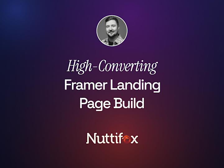 Cover image for Framer • Landing Page Build