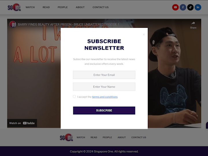 Cover image for Singapore One (Website)