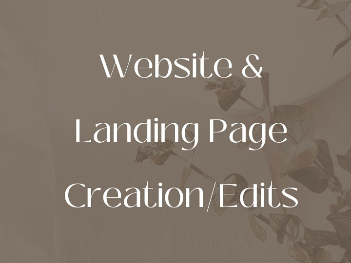 Cover image for Website + Landing Page Creation/Edits
