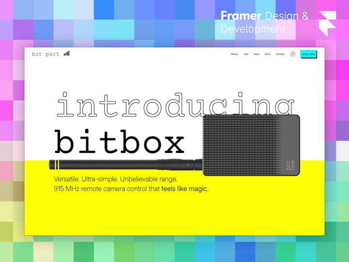Cover image for BitBox by Bit Parts | Framer E-Commerce Site + Landing Pages