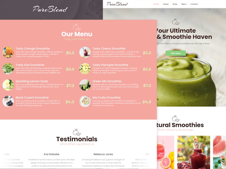Cover image for PureBlend —  E-commerce Website