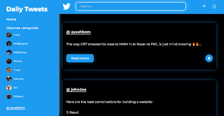 Cover image for Daily Tweets - Another Microblogging Platform